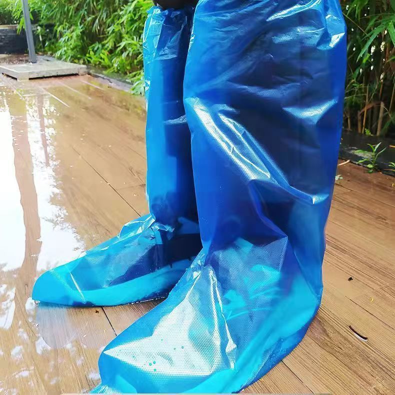 Disposable Long Thickened Non-slip Rain Shoe Cover Special Boot Cover for Farm Middle Tube Waterproof Foot Cover New Rain Shoe Cover