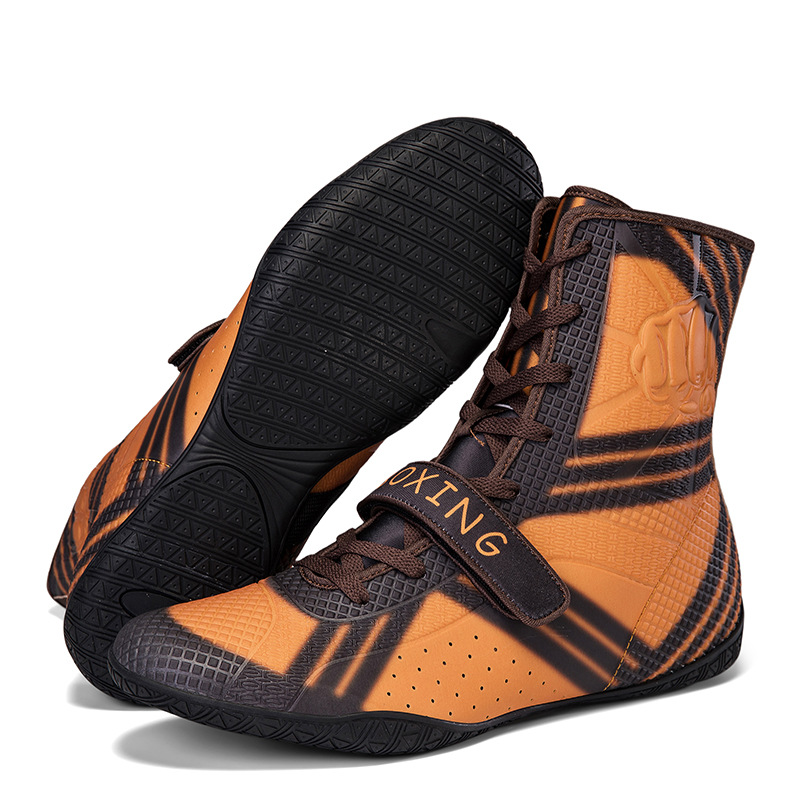 Cross-Border Supply New Men's Boxing Shoes, Sanda Shoes, High-Top Comprehensive Training Shoes, Wrestling Shoes, Boots, Boxing Shoes