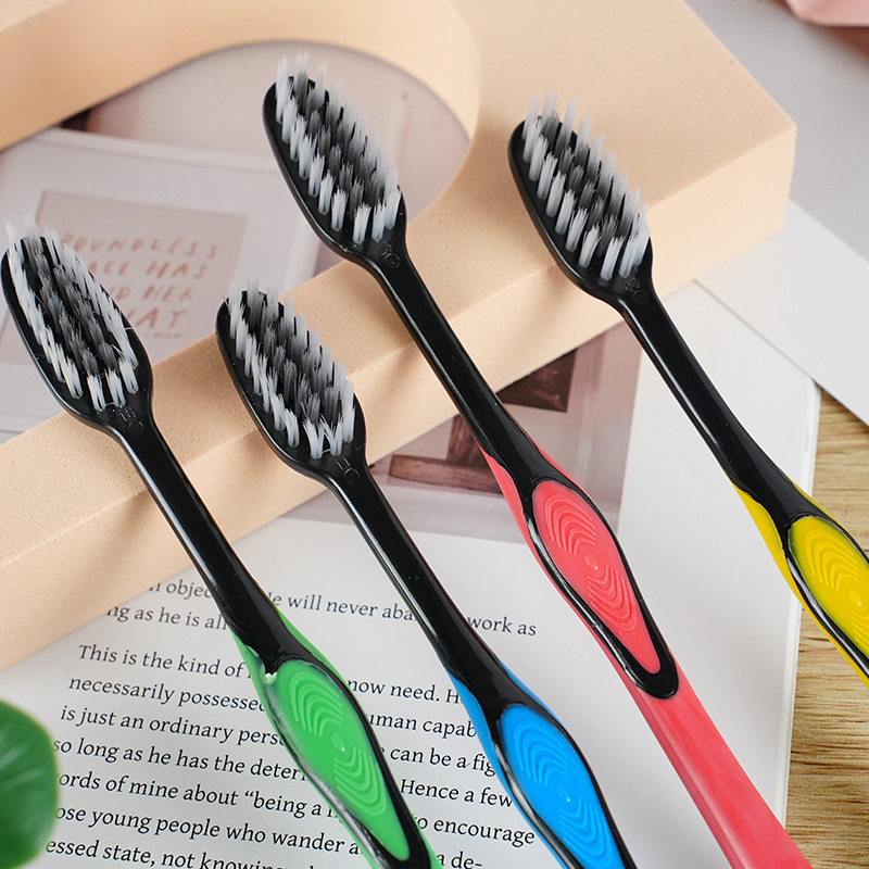 Adult Couple Household Independent Packaging Supermarket 2 Yuan Store Filament Soft Hair Toothbrush Little Doctor Bamboo Charcoal Soft Hair Toothbrush