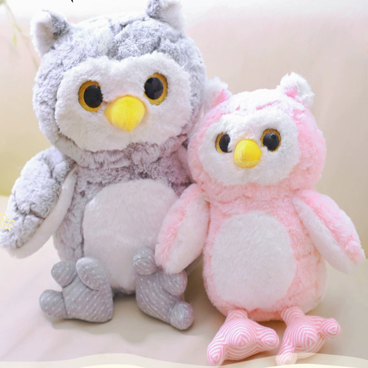 Stuffed Toys Customized with Pictures and Samples, Graduation Owl Doll with Glasses, Plush Doctor Owl