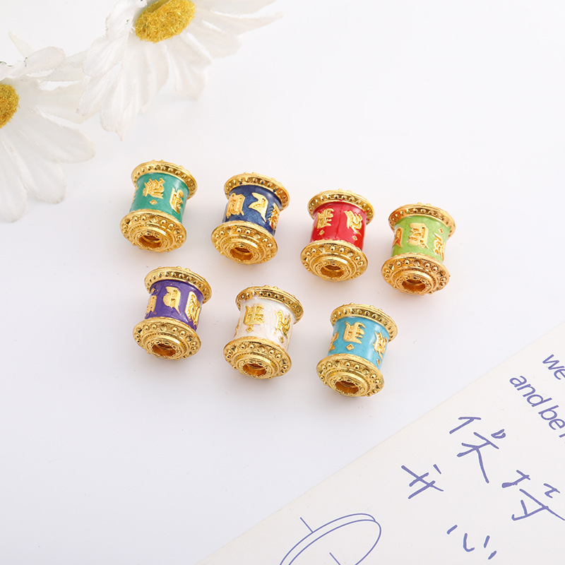 Ручной молитвенный трубка Xizang, шести символов, буддийский амулет, аксессуары, для сумки