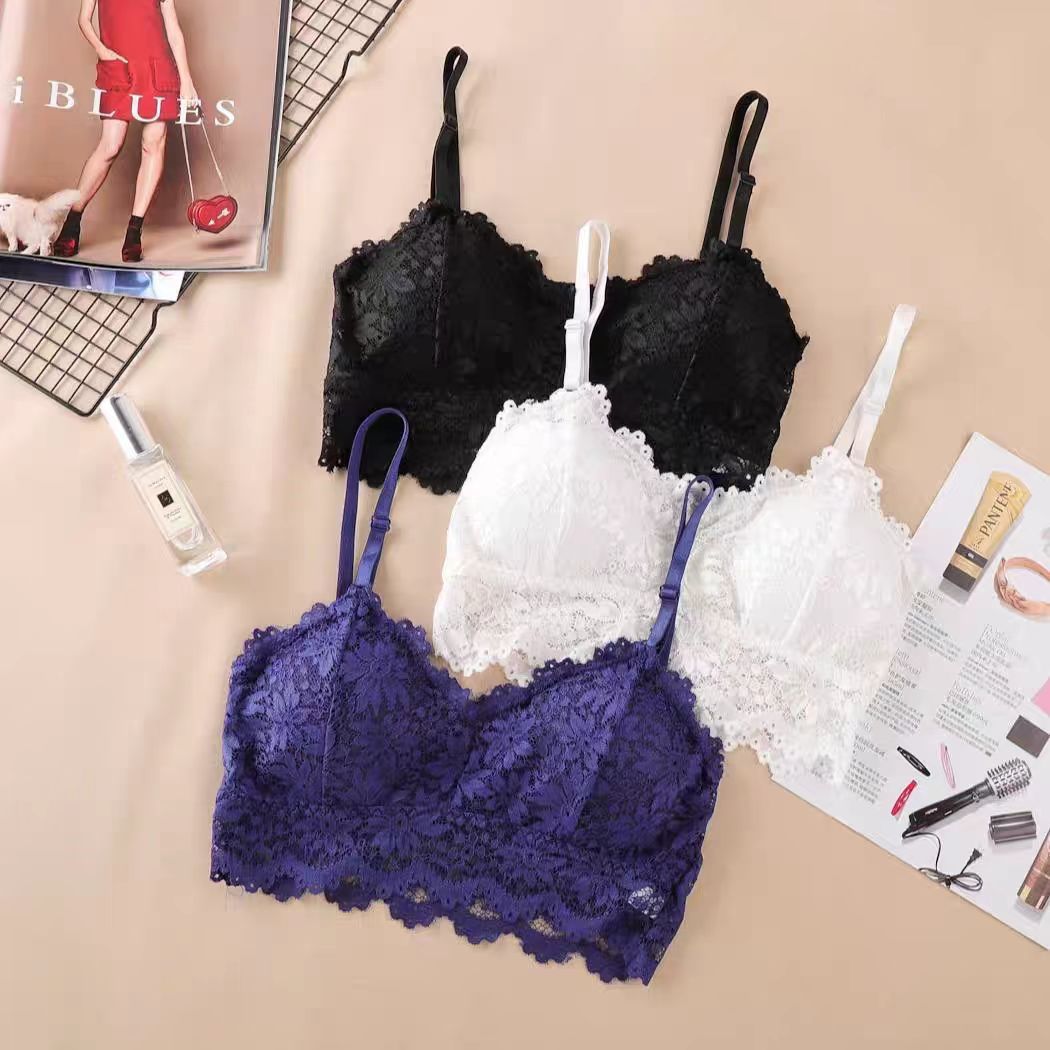 Beautiful Back Lace Breast-Wrapped Sexy Tube Top Bottoming Thin Suspbottomer Short Vest Style Student Girl Intimates Bra