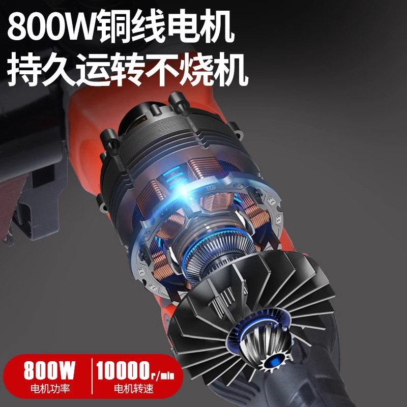 Stainless Steel Round Tube Polishing Machine Electric Handheld Wire Drawing Machine Small Outer Round Tube Belt Machine Metal Rust Removal Tool