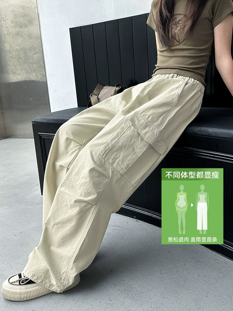 Girls' Pants Summer 2025 New Style Youth Girls Casual Loose Girls Cargo Pants Thin Sports Pants