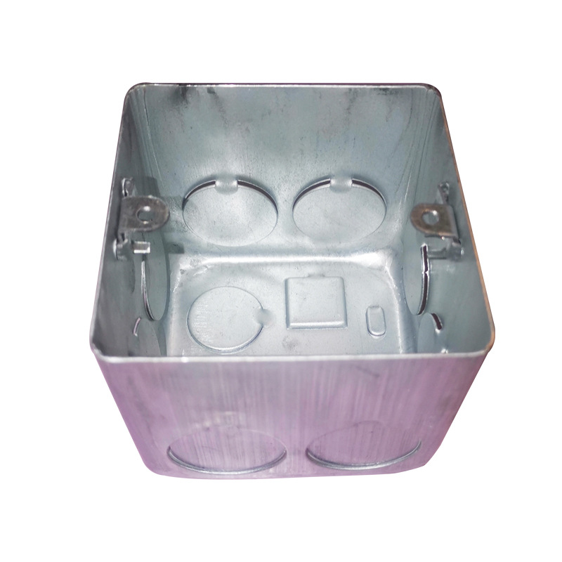 Type 86 Stretch Metal Junction Box Embedded Concealed Bottom Switch Wiring Square Box Socket Bottom Box 86 Metal Stretch Box