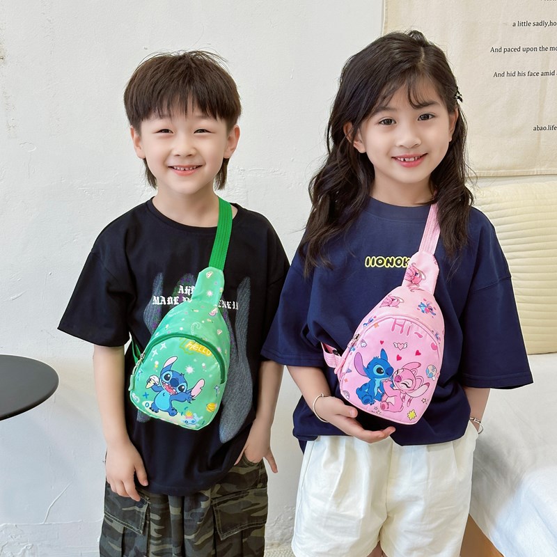 2024 New Children's Bags Boys and Girls Cute Cartoon Coin Purse Crossbody Bag Outdoor Casual Trendy Chest Bag