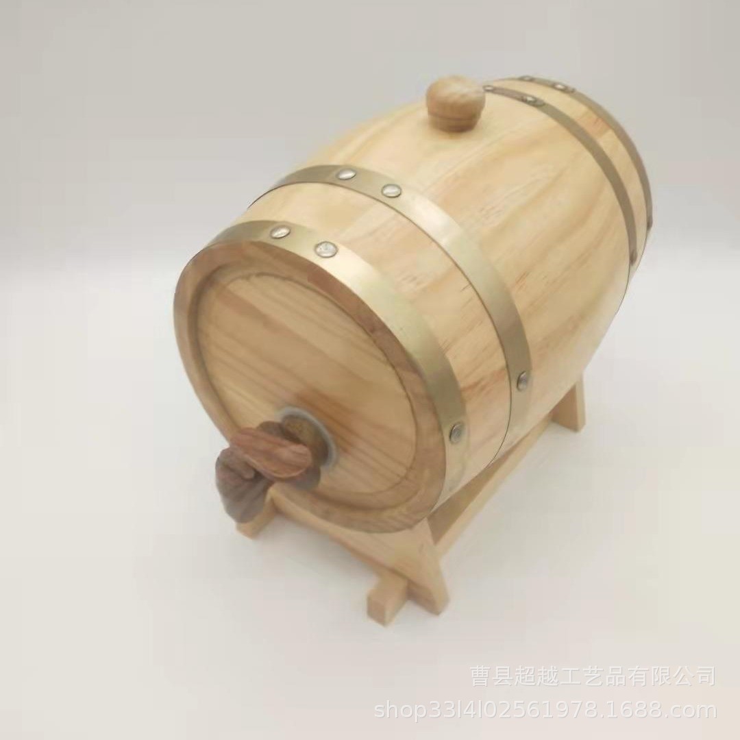 Wholesale 1.5 Litres Oak Barrel Wooden Decorative Storage Oak Wine Barrel Wooden Wine Barrel in stock Tavern Decorative Wine Barrel