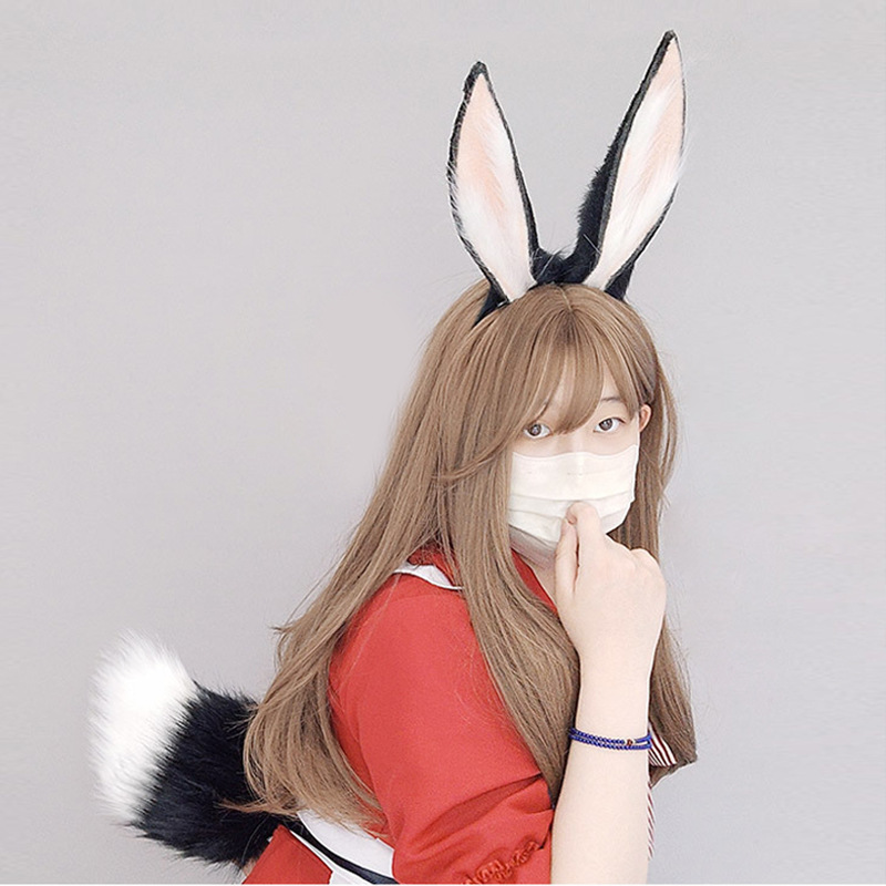 A generation of hair simulation beast tail Party comic show dress performance costumes live props cute plush rabbit tail