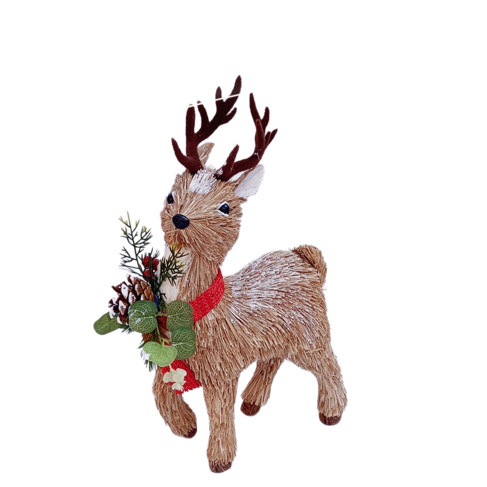 Fawn Straw Weaving Craft Cotton Thread Decoration Cute Ornaments Exquisite Gifts Home Decoration Photography Props Christmas Gifts