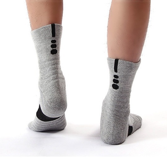 Sports Socks Elite Basketball Socks Men's Mid-Calf High-Top Short Towel Bottom Thickened Non-Slip Breathable Running Socks