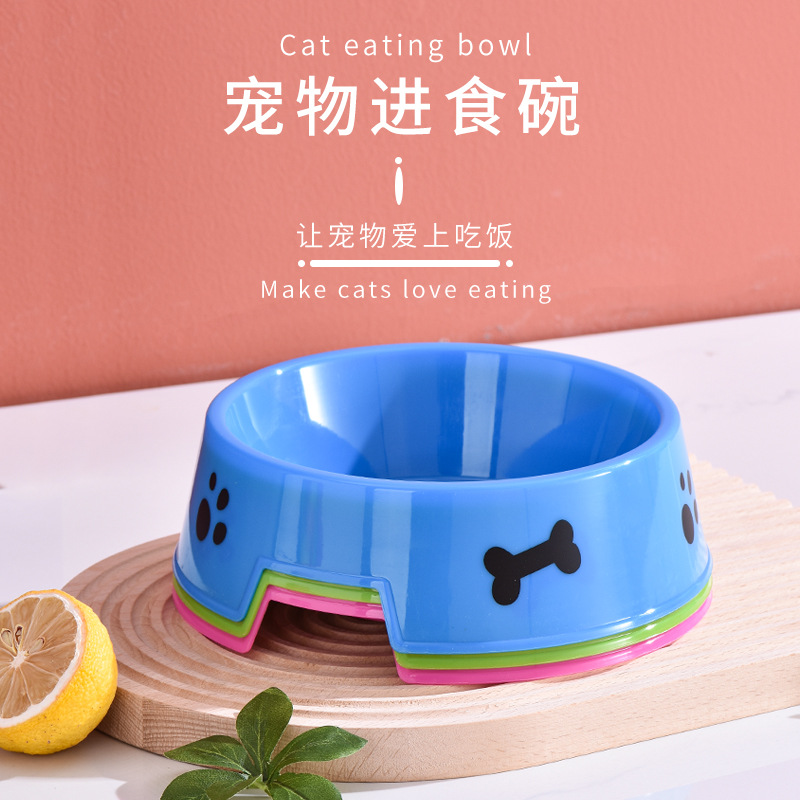 【13】Small Round Bowl Pet Feeding Bowl Dog Food Bowl Small Dog Food Bowl Food-Grade Material