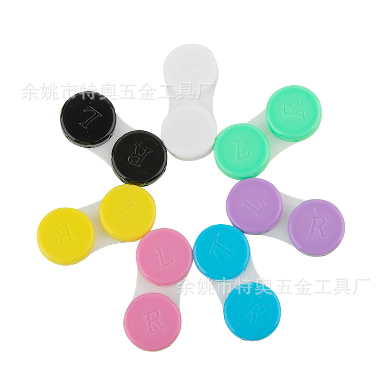 Plastic pp double box glasses case beauty pupil box couple Box care box contact lens case