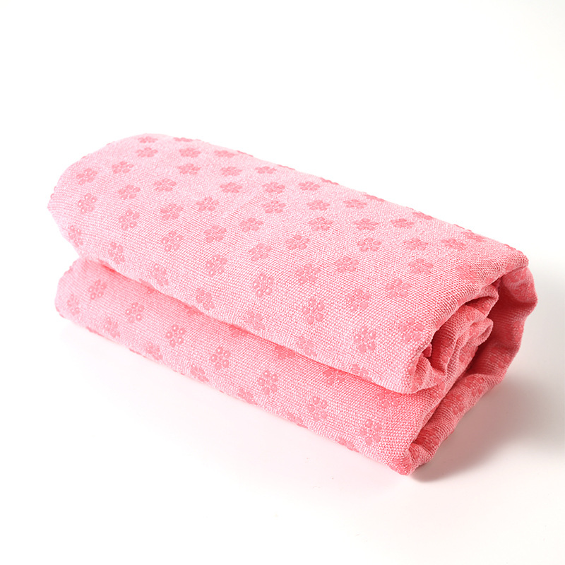 Factory in stock non-slip plum blossom particles yoga towel sports fitness cloth yoga towel absorbent quick-drying yoga towel
