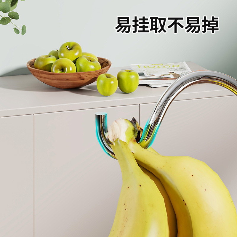 Stainless Steel Banana Hanger Hanging Reject Banana Green Creative Ornaments Home Living Room Coffee Table Fruit Plate Hook