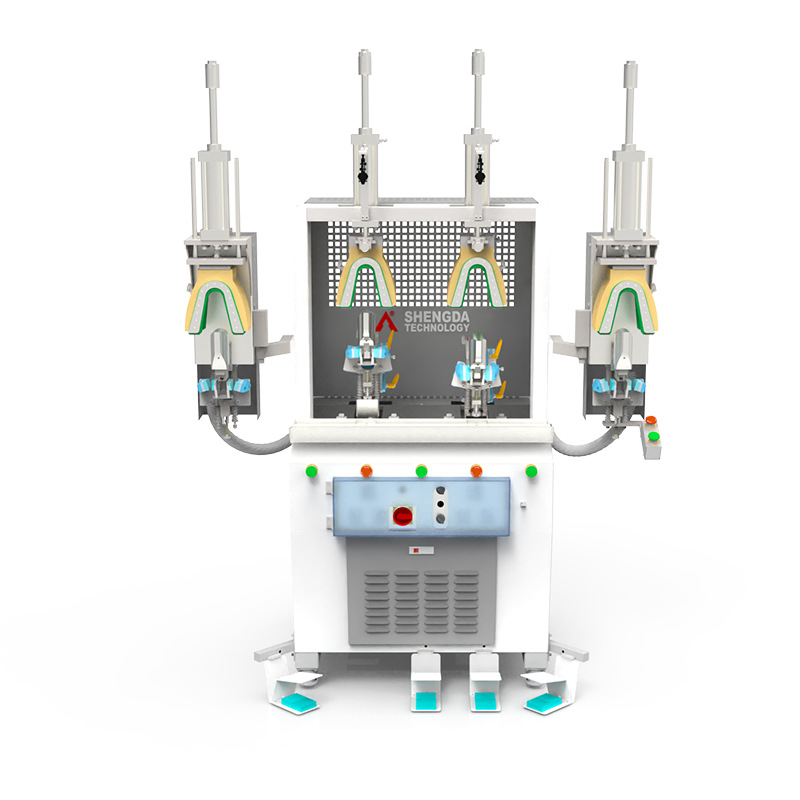 Shengda Technology Guangdong Simple Operation Sweep Blade Type Double Cold Double Hot Heel Shaping Machine Factory Direct Sale