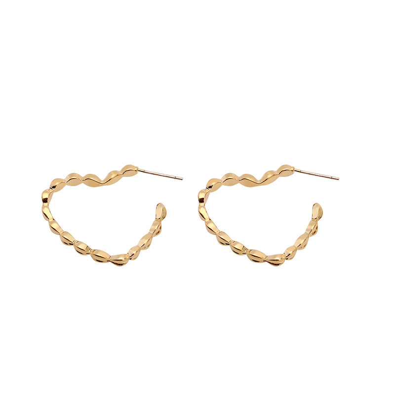 Jewelry Earrings Customized Accessible Luxury European, American, Japanese and Korean Copper Gold-Plated Alloy Earrings Zircon Metal Jewelry Dingzhi