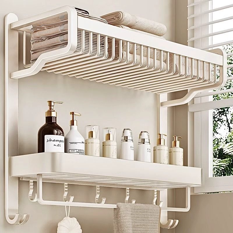 Фабричный поставщик алюминиевого полотенцесушителя без сверления, интегрированная полка для туалета