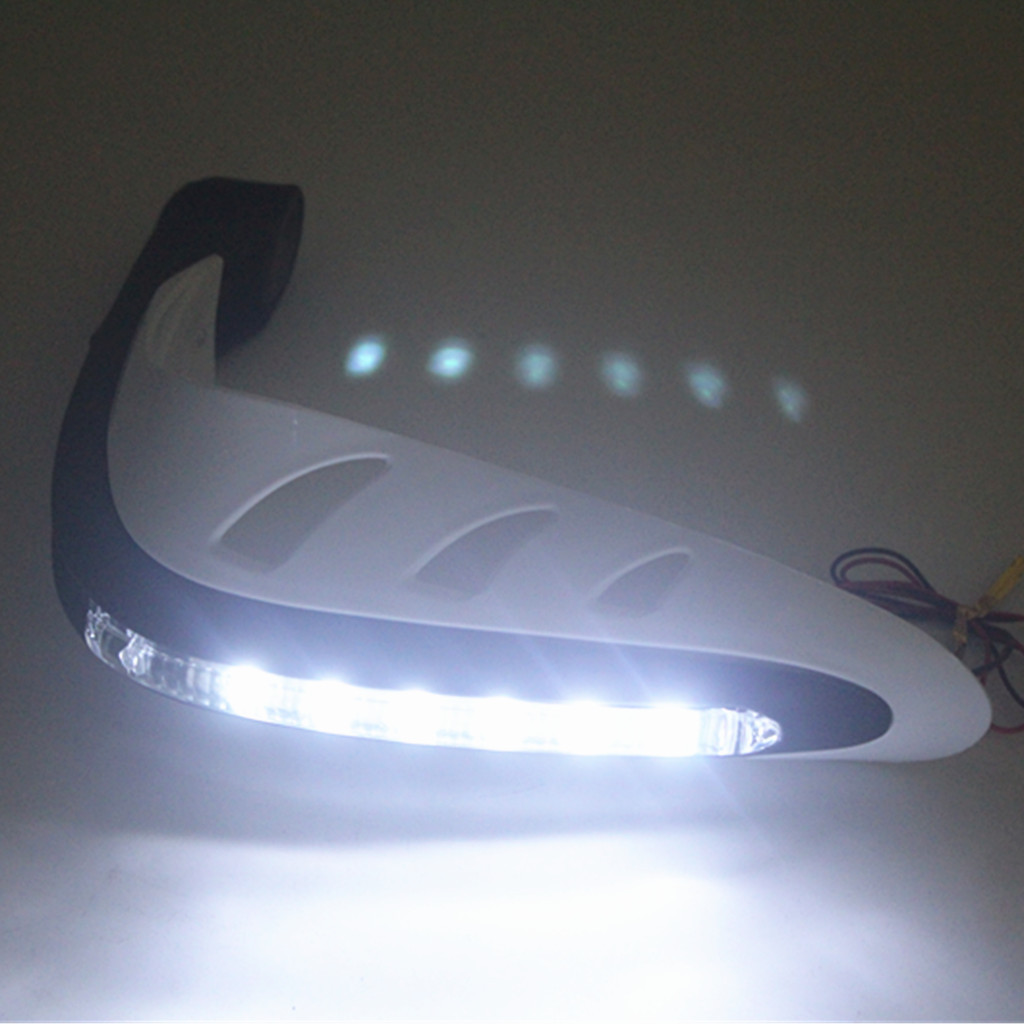 Motorcycle Accessories with Light Handguard Off-Road Vehicle Modified Windshield Handguard Anti-Fall Handguard 22mm with Light Handguard