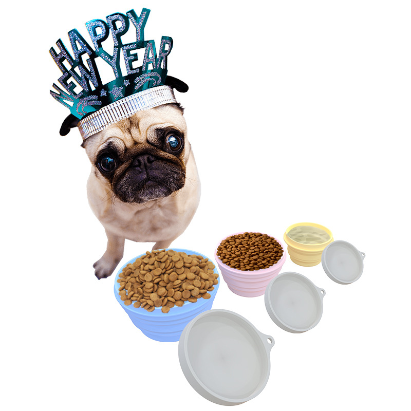 Силиконовая миска для домашних животных складная портативная для кормления собак и кошек миска для еды подложка индивидуальная