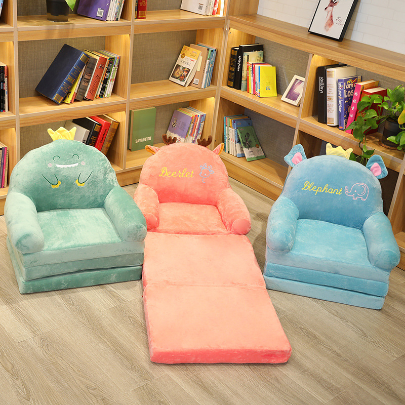 Cushion Kidsren's Lazy Small Sofa Can Lie down and Lie on the Ground Thickeneded Tatami Pouf Single Bedroom Cute Mini