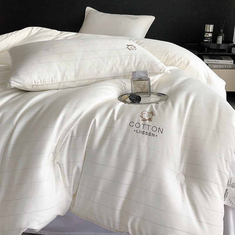 High-end class A pure cotton cotton quilt core light luxury lines warm winter quilt single double thickened spring and autumn quilt air conditioning quilt