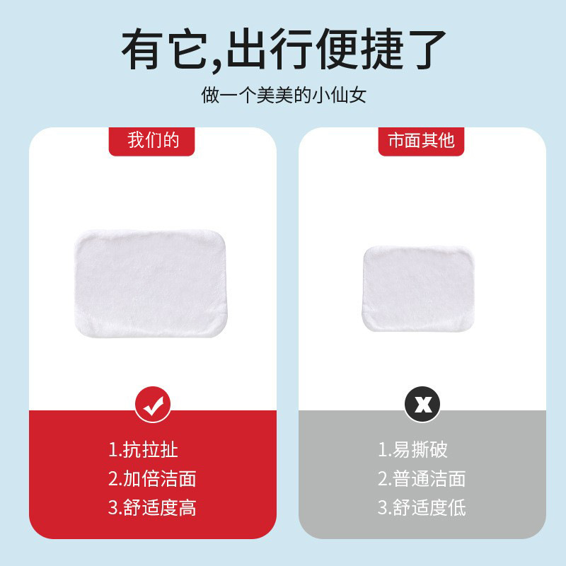 Compressed Towel Travel Clothes Disposable Face Washing Towel Women's Portable Pure Cotton Thickened Candy Cleansing Towel Compressed Small Square Towel