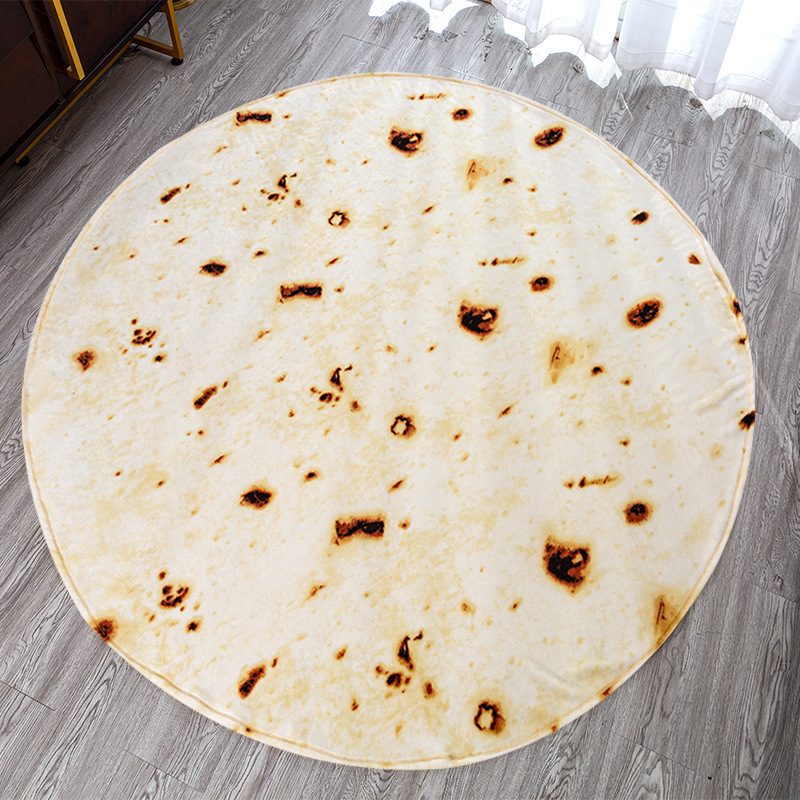 Burrito Blanket Tortilla Blanket Cross Border Amazon eaby Pancake Blanket Round Blanket Flannel