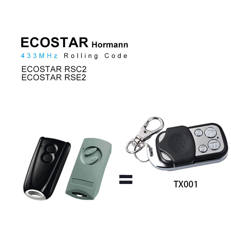Совместимый пульт дистанционного управления Horman ECOSTAR RSC2, ecostar RSE2, частота 433.92MHz