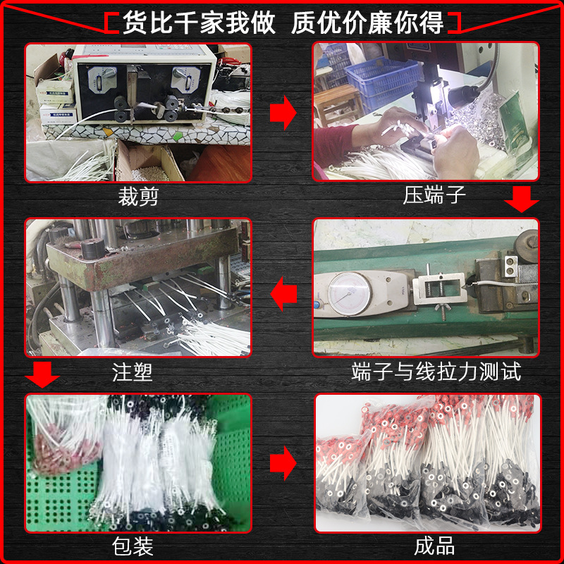 Electric car accessories battery wiring 2.5 square meters hooded pure copper Anti-Flame retardant electric two-wheeled vehicle battery connecting line