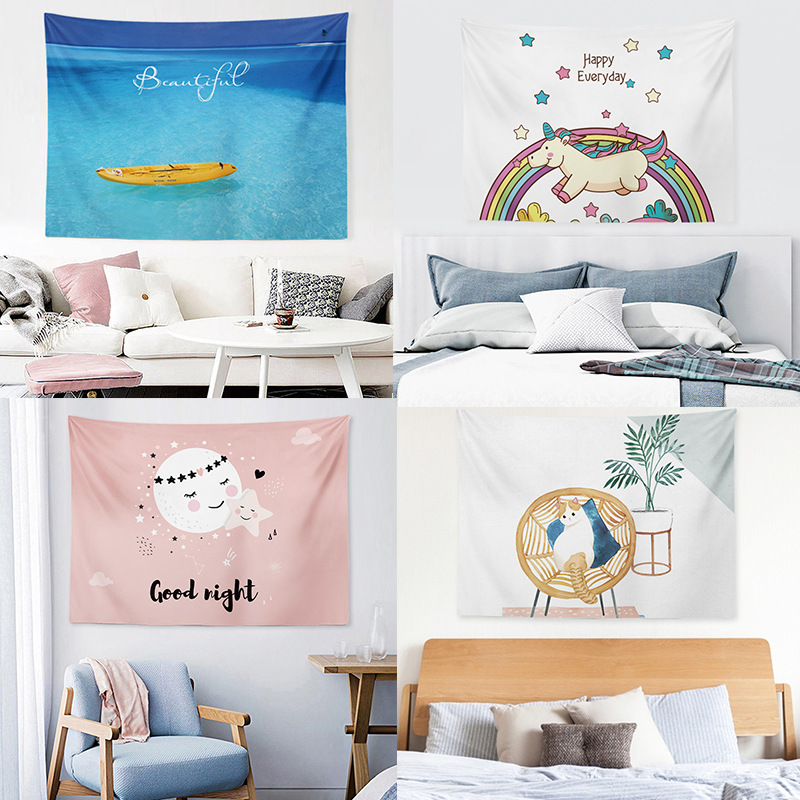 TEMU American tapestry cross-border Amazon foreign trade supply digital printing background wall decorative cloth hanging cloth