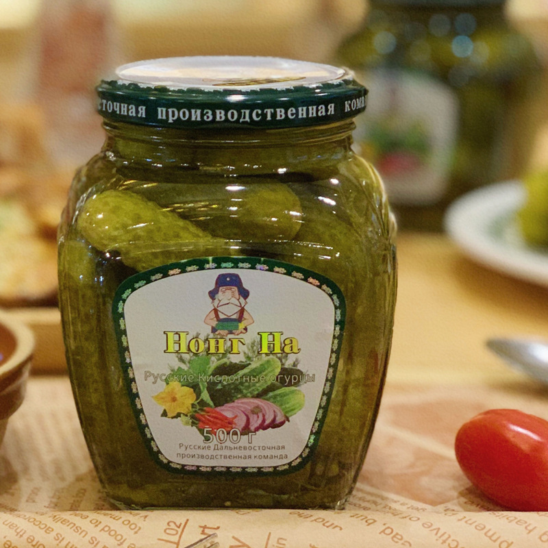 Консервированные соленые огурцы 500г Для закусок и барбекю
