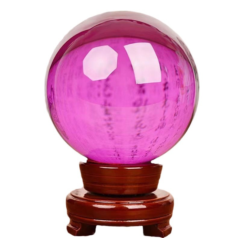 Purple Crystal Ball to Attract Wealth, Feng Shui Ball, Purple Air Coming from the East, Office Living Room Entrance Decoration, Opening Housewarming Decoration