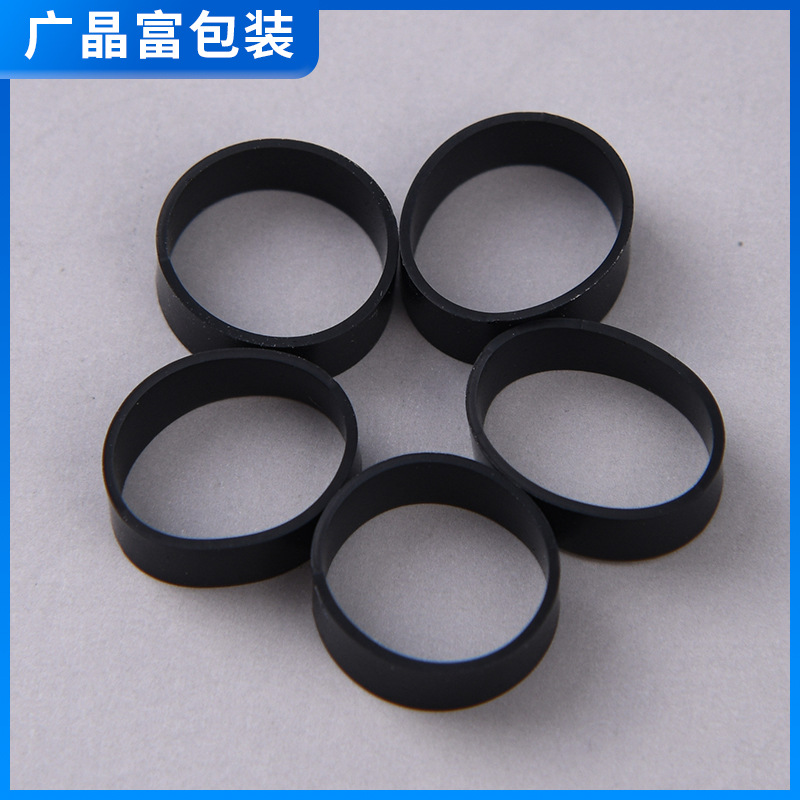 White silicone rubber band high temperature cable tie data line silicone ring leather ring temperature resistant power cord rubber band Black rubber band