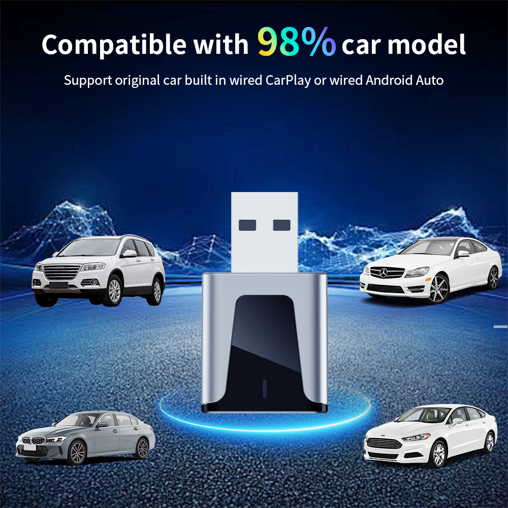 Cross-border New M3 Wireless carplay Box Wired to Wireless Adapter carplay Android Auto2 in 1