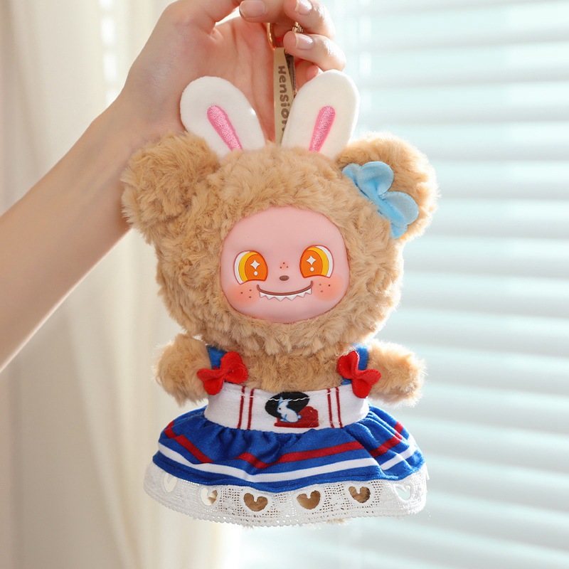 Lulala Vinyl Toffee Bear Doll Fairy Tale Party Cute Doll Bear Plush Toy Creative Keychain Gift