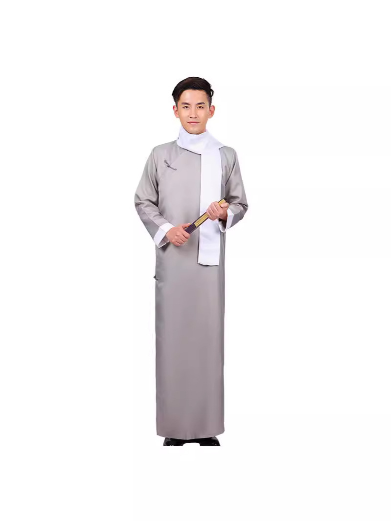 cross talk costume gown allegro costume gown gown of the republic of china gown for young students men's robe chinese mandarin jacket