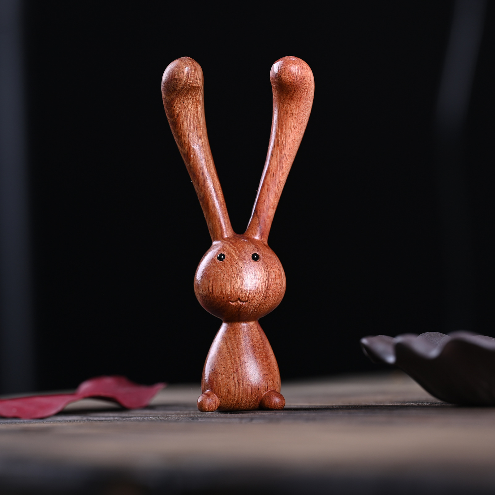 Lobular red sandalwood creative nose scraping cliff cypress bunny massage stick lifting jaw line pressing temple acupoint gift