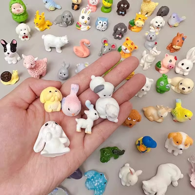 Miniature small animal blind bag toy mini simulation small gift items children gift food play wine bottle blind box doll