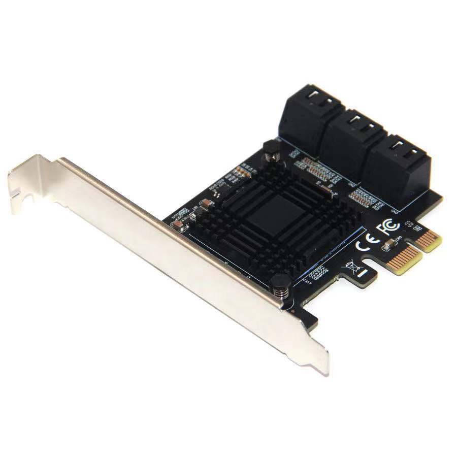 Pcie to 6-Port Sata3.0 Expansion Card Computer Case Sata Array Adapter Card High-Speed Card