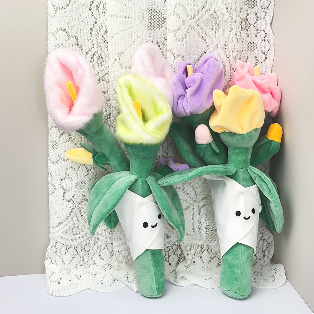 JC artificial flower plush doll bouquet graduation holding flowers birthday gift girls send girlfriend mother teacher