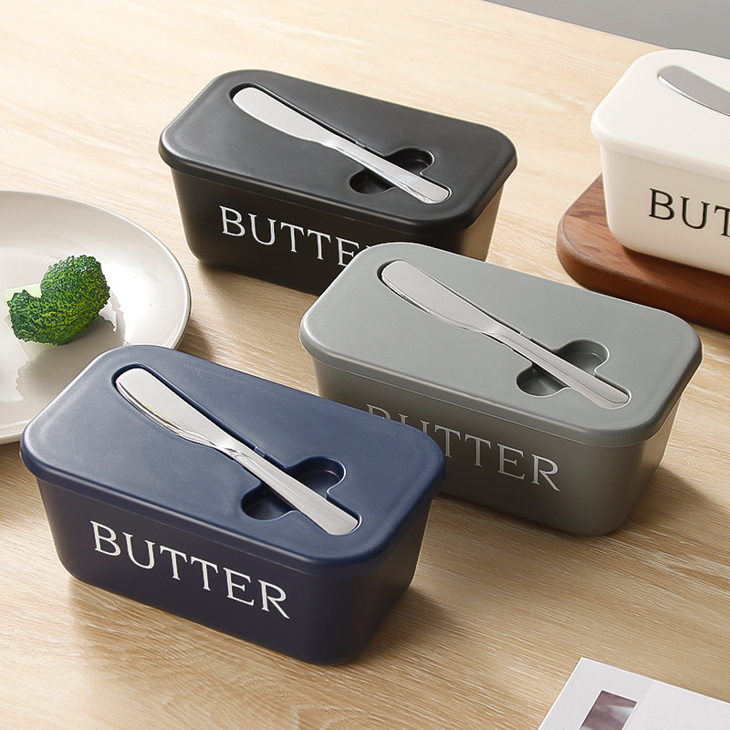 Butter Box Cross-Border Wholesale Pp Food Grade Large Capacity Butter Special Storage Box Sealed Household Cheese Preservation Box