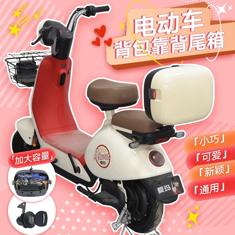 Universal Electric Scooter Trunk for Aima, Yadea, and Luyuan Small Simple Model Electric Bicycle Rear Storage Box