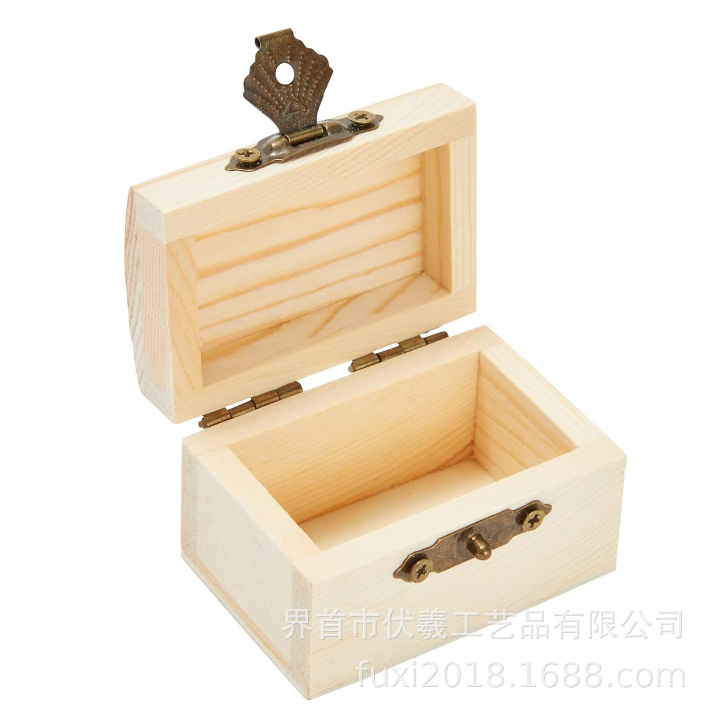 Cross-border distribution in stock small wooden box jewelry box unfinished wooden box wooden packaging box hand painted custom DIY