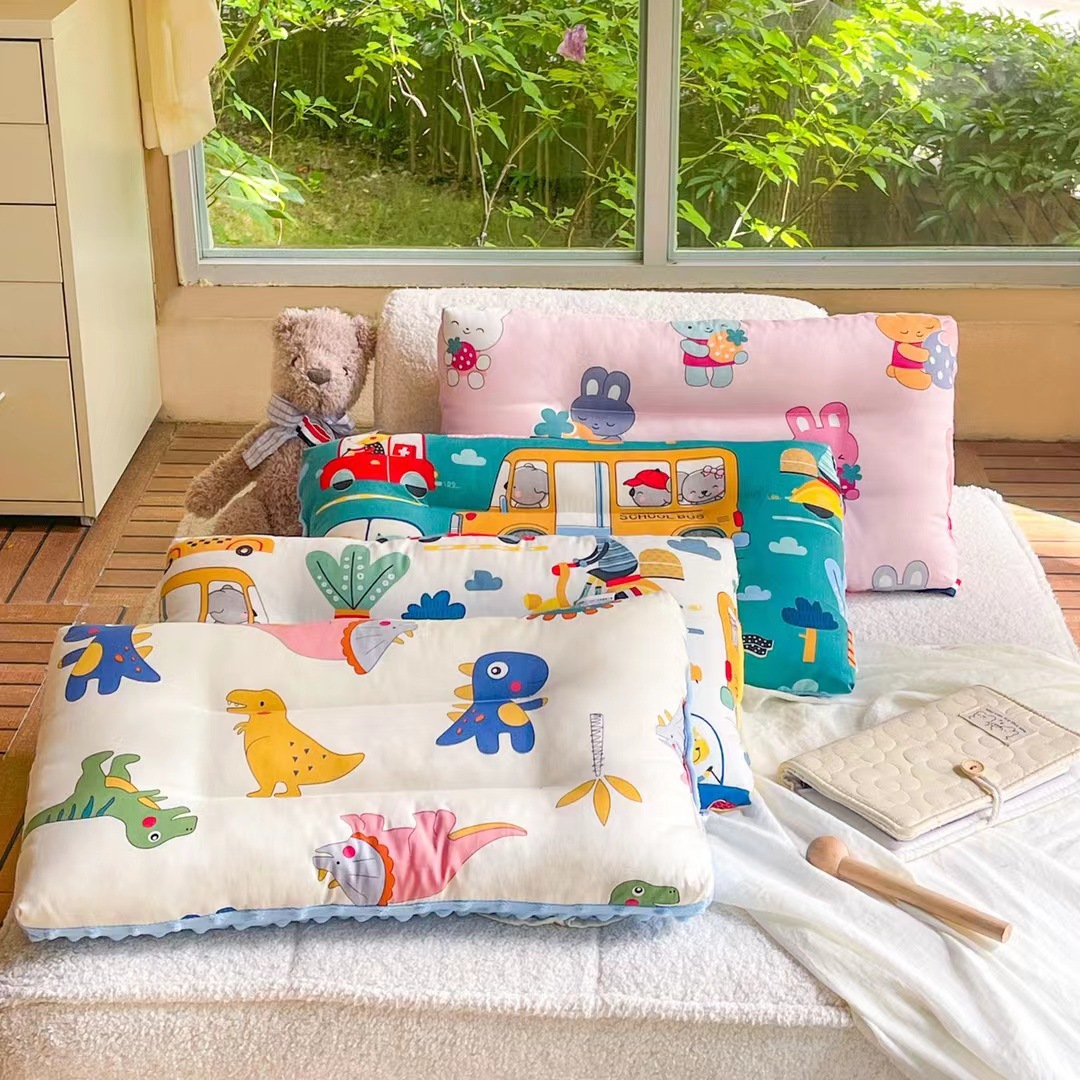 Explosions children's cartoon cotton peas velvet pillow infant comfort pillow core kindergarten nap pillow cotton pillow wholesale