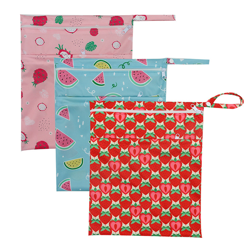 Кросс-бордерная сумка для подгузников 30*36 см, водонепроницаемая, с двойной молнией