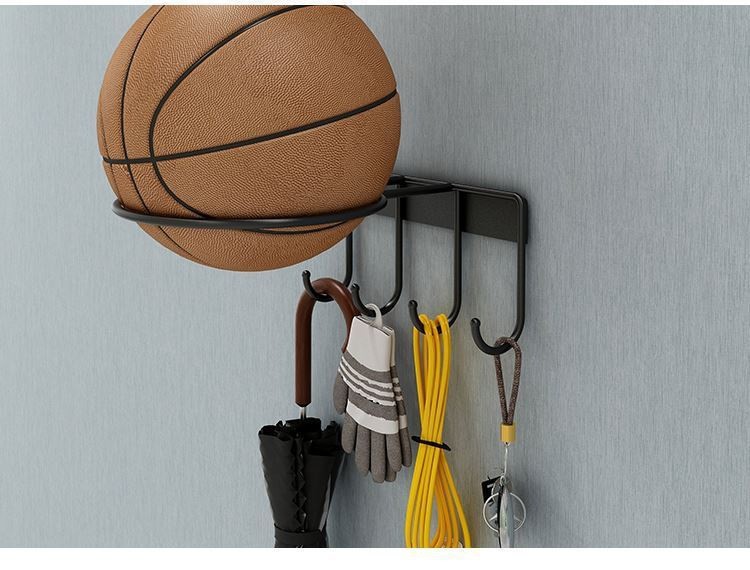 Fashion creative basketball wall storage rack home kindergarten football wall hanging sports fitness equipment storage basket rack
