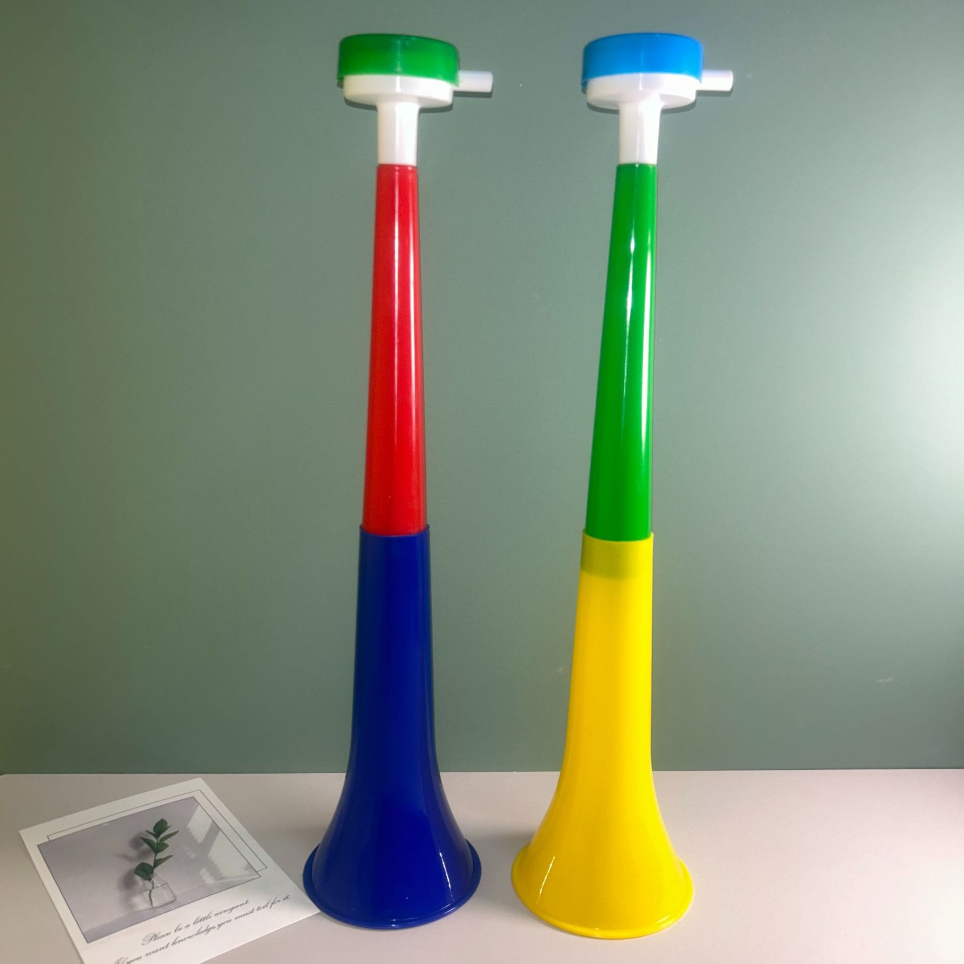 Children's Retractable Three-Section Large Trumpet, Kidsren Can Blow the Activity Cheering Props, Street Stall Toys, One to Four Sections