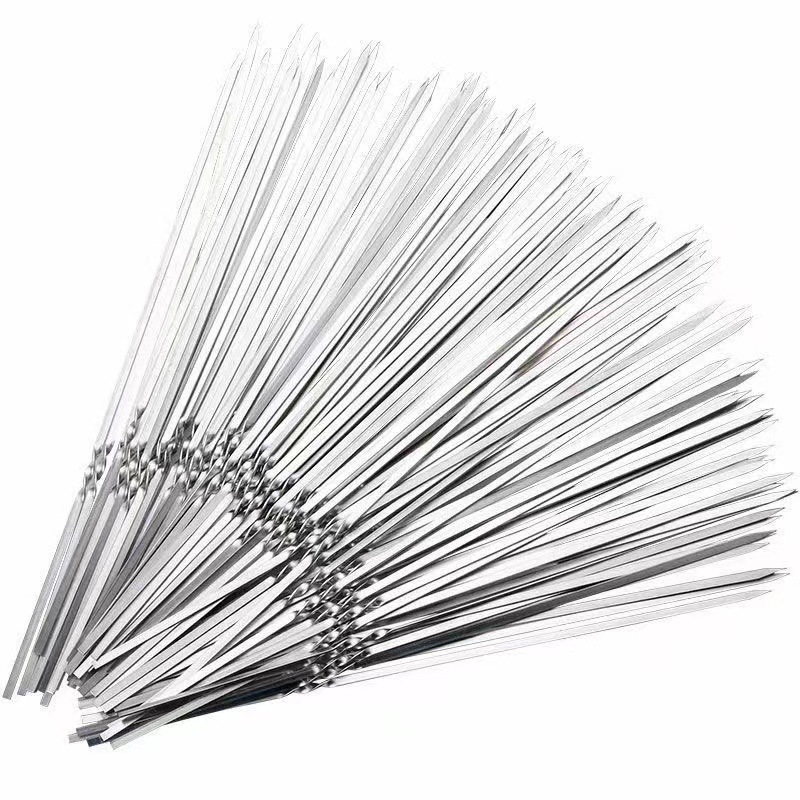 Wholesale Barbecue Skewers Stainless Steel Barbecue Needles Lamb Skewers Barbecue Needles Meat Skewers Iron Skewers Barbecue Tools