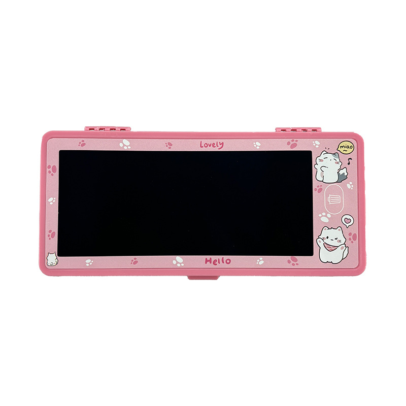 New Cross-Border Cartoon Lcd Handwriting Tablet Stationery Box Drawing Board Large Capacity Pencil Box Children's Day Gift Wholesale