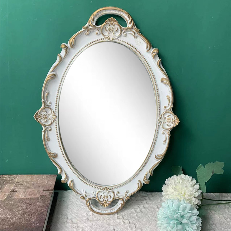 Drainage low price supply fruit makeup desktop dressing table skin care products storage tray mirror plastic PP material cross-border